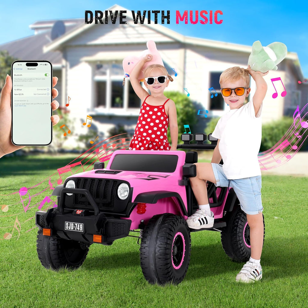 Ride on Truck Car 2 Seater Ride Kids Electric Car - 7Ah Large Battery Kids Electric Vehicles with Remote Control🔥