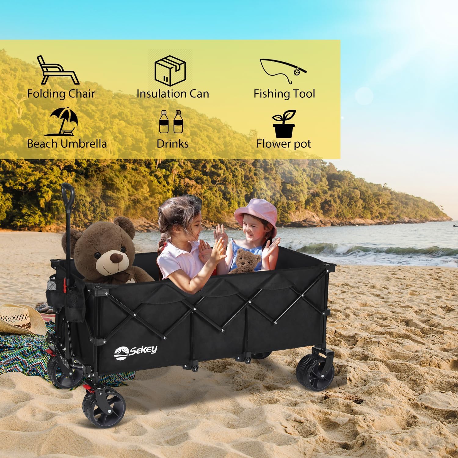 48''L Collapsible Foldable Extended Wagon💋