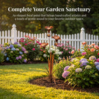 Flamed Copper Three Calla Lilies Garden Stake with Bells, 28" Handcrafted Outdoor Yard Art🔥