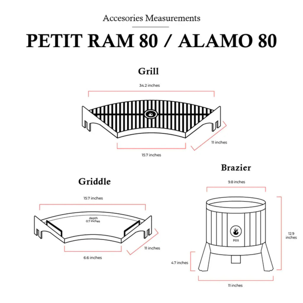 TX Petit Ram 80 Open Fire Argentine Wood and Charcoal Grill💋