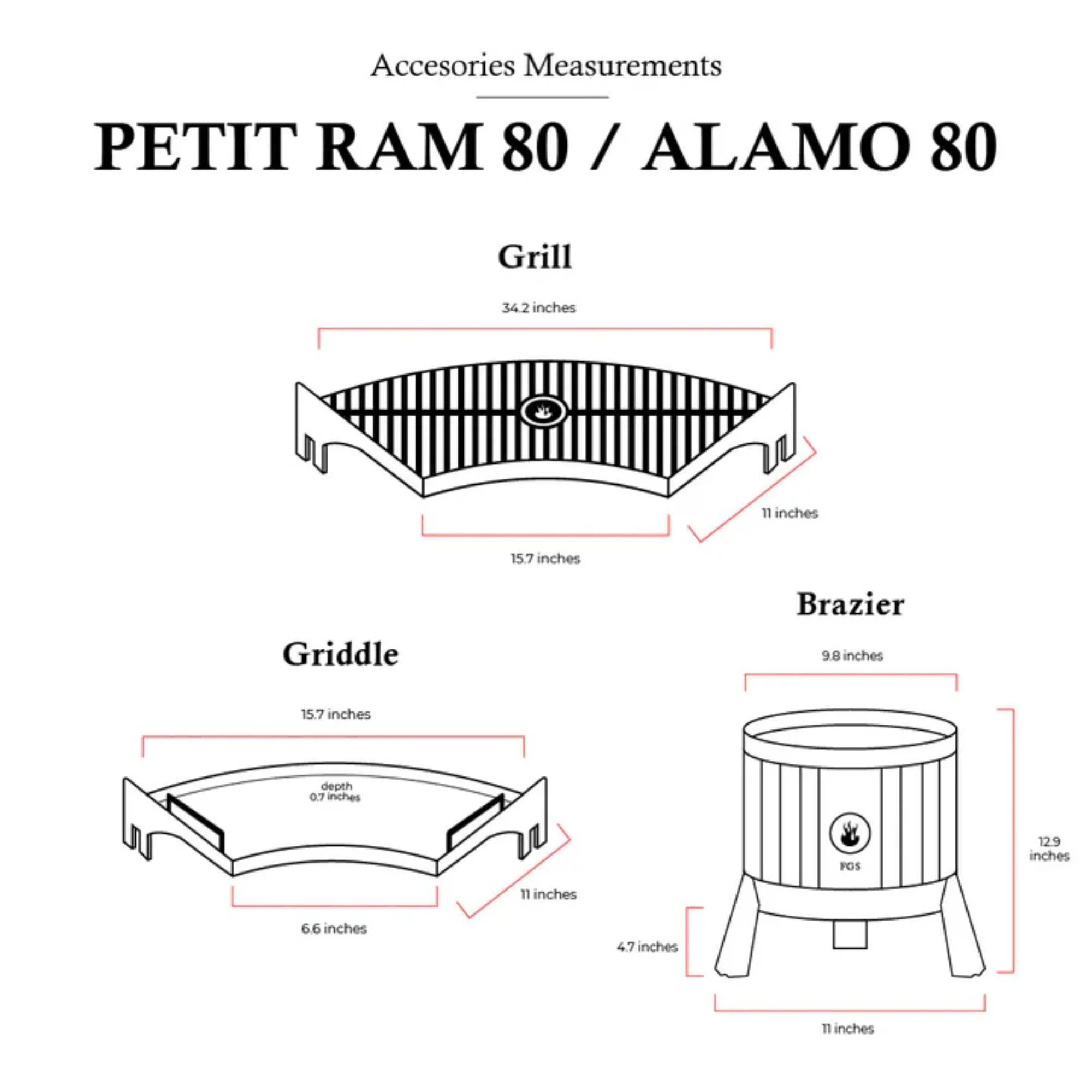 TX Petit Ram 80 Open Fire Argentine Wood and Charcoal Grill💋