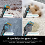 Portable Carpet, Upholstery & Area Rug Cleaner with Pet Mess Tool, Stain & Odor Remover, Perfect for Car Interiors, Includes 3 Cleaning Tools & Cleaning Solution, White🔥