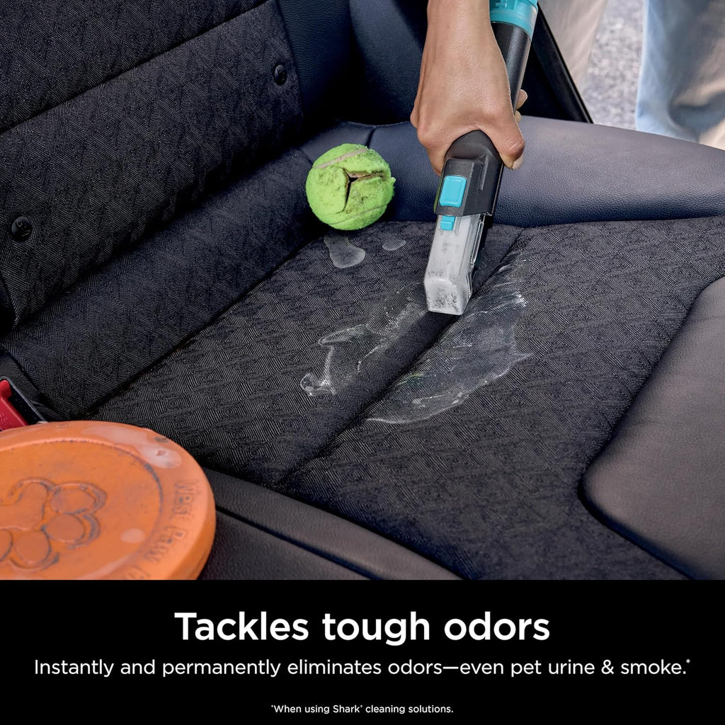 Portable Carpet, Upholstery & Area Rug Cleaner with Pet Mess Tool, Stain & Odor Remover, Perfect for Car Interiors, Includes 3 Cleaning Tools & Cleaning Solution, White🔥
