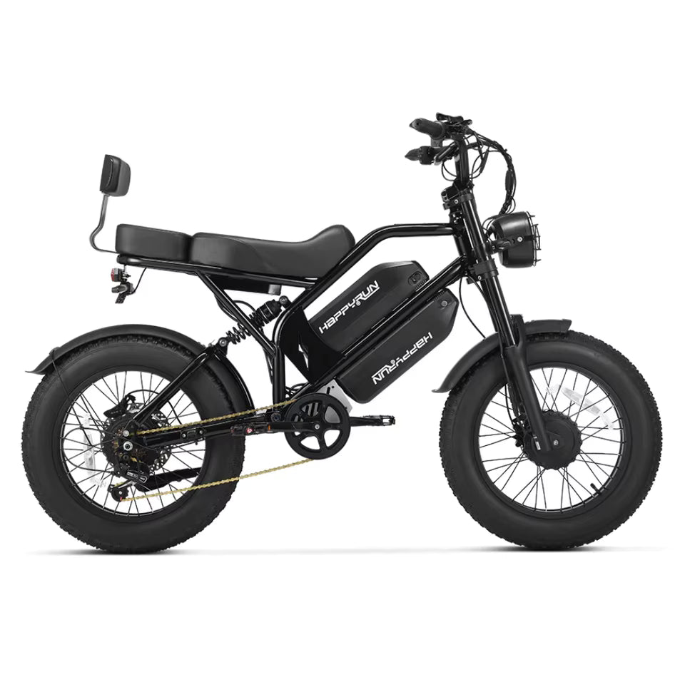 G70 Pro 20" Electric Cargo Bike 5000W Peak Dual Motor 48V 15Ah+18Ah Dual Batteries💋