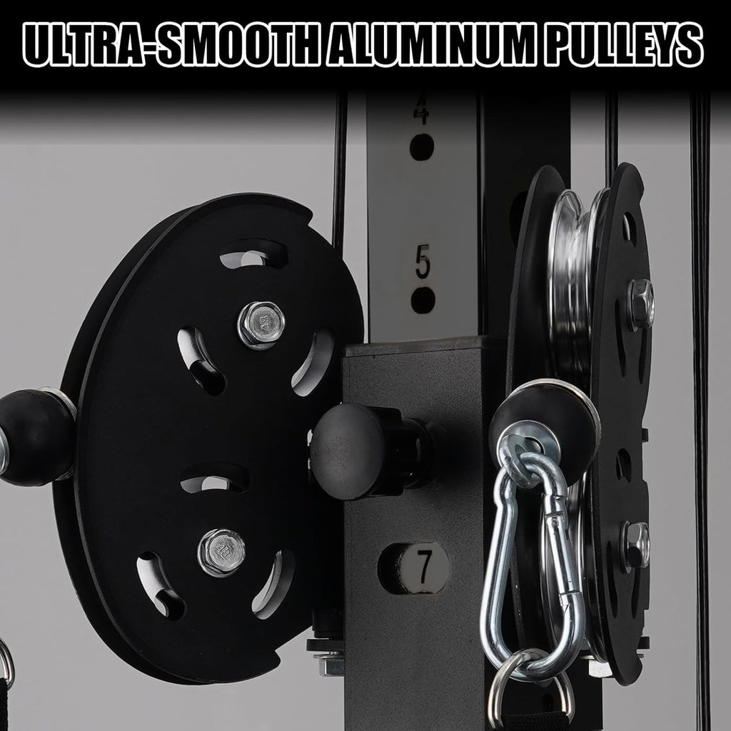 Wall Mount Cable Station, Cable Crossover Machine with Dual Pulley System and 18 Adjustable Positions for Home Gym Fitness Equipment🔥🔥