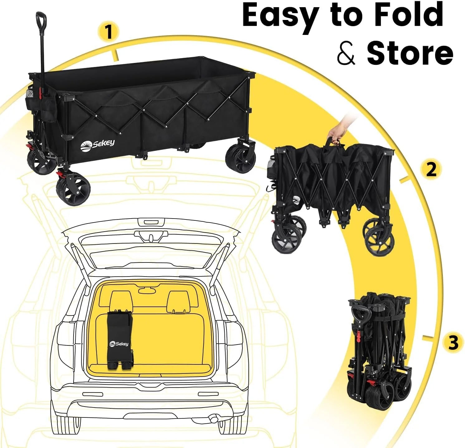 48''L Collapsible Foldable Extended Wagon💋