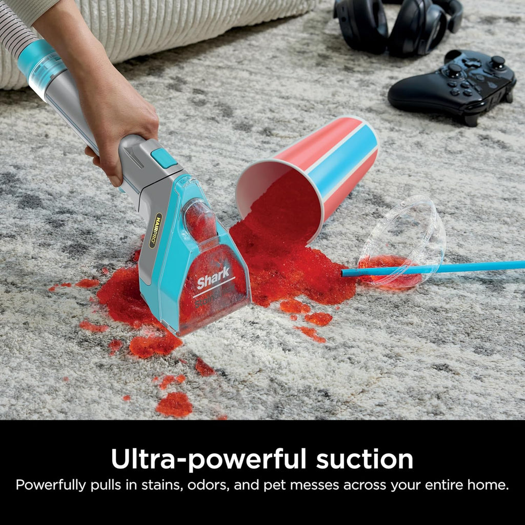 Portable Carpet, Upholstery & Area Rug Cleaner with Pet Mess Tool, Stain & Odor Remover, Perfect for Car Interiors, Includes 3 Cleaning Tools & Cleaning Solution, White🔥