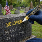 🐦Golden Tombstone Marker Pen for Restoring Faded Grave Inscriptions🔥