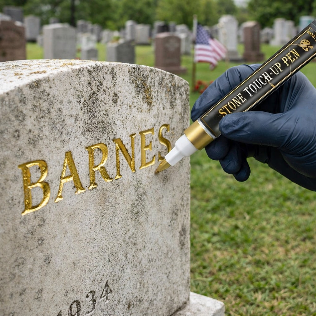 🐦Golden Tombstone Marker Pen for Restoring Faded Grave Inscriptions🔥