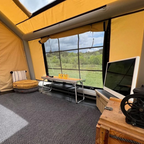 🏕️Light luxury fortress|Inflatable instant molding🔄Double door panoramic view|Available in all seasons❄️☀️🏆