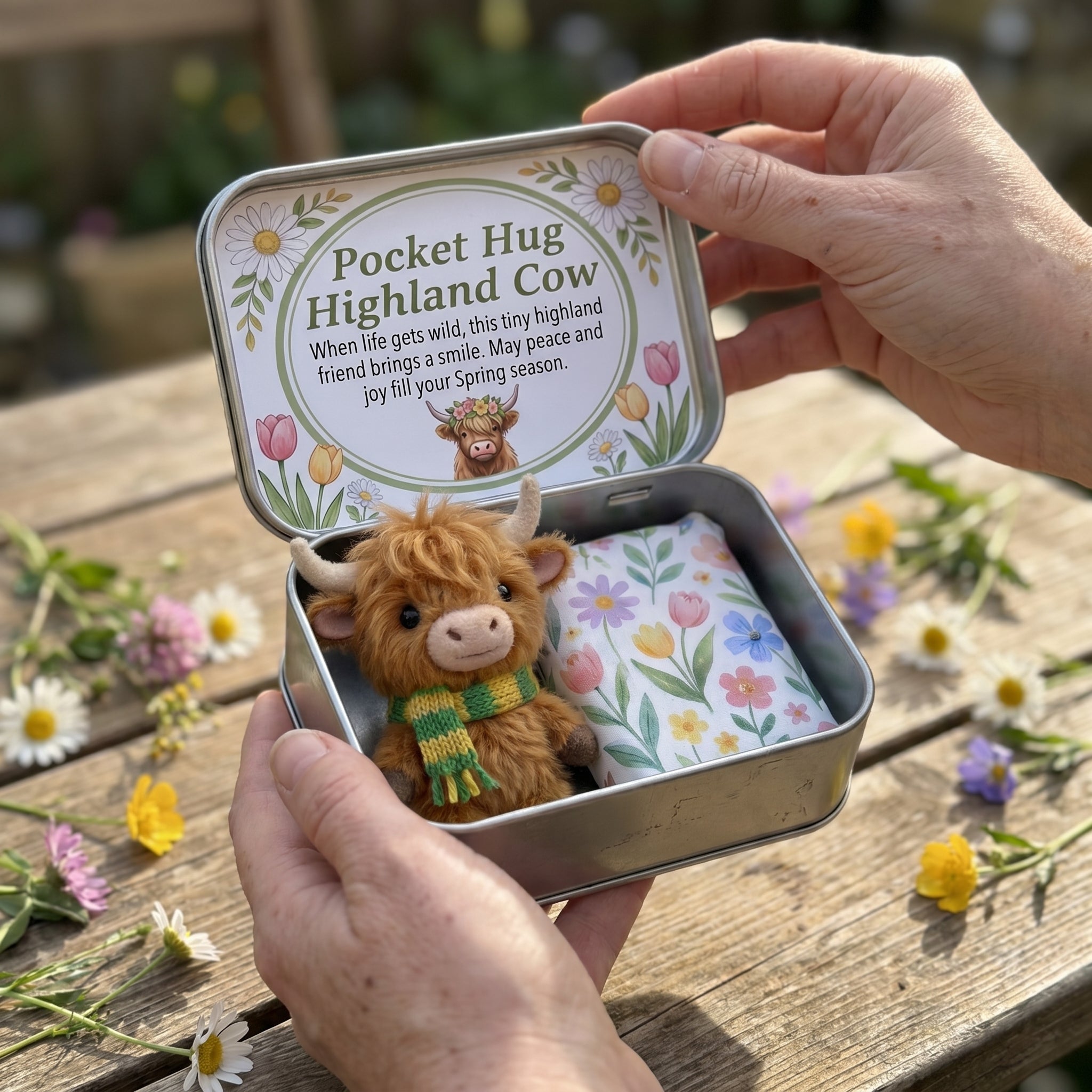🌾🐮Pocket Hug Highland Cow Gift Set – A Little Hug You Can Carry Anywhere 💛🔥