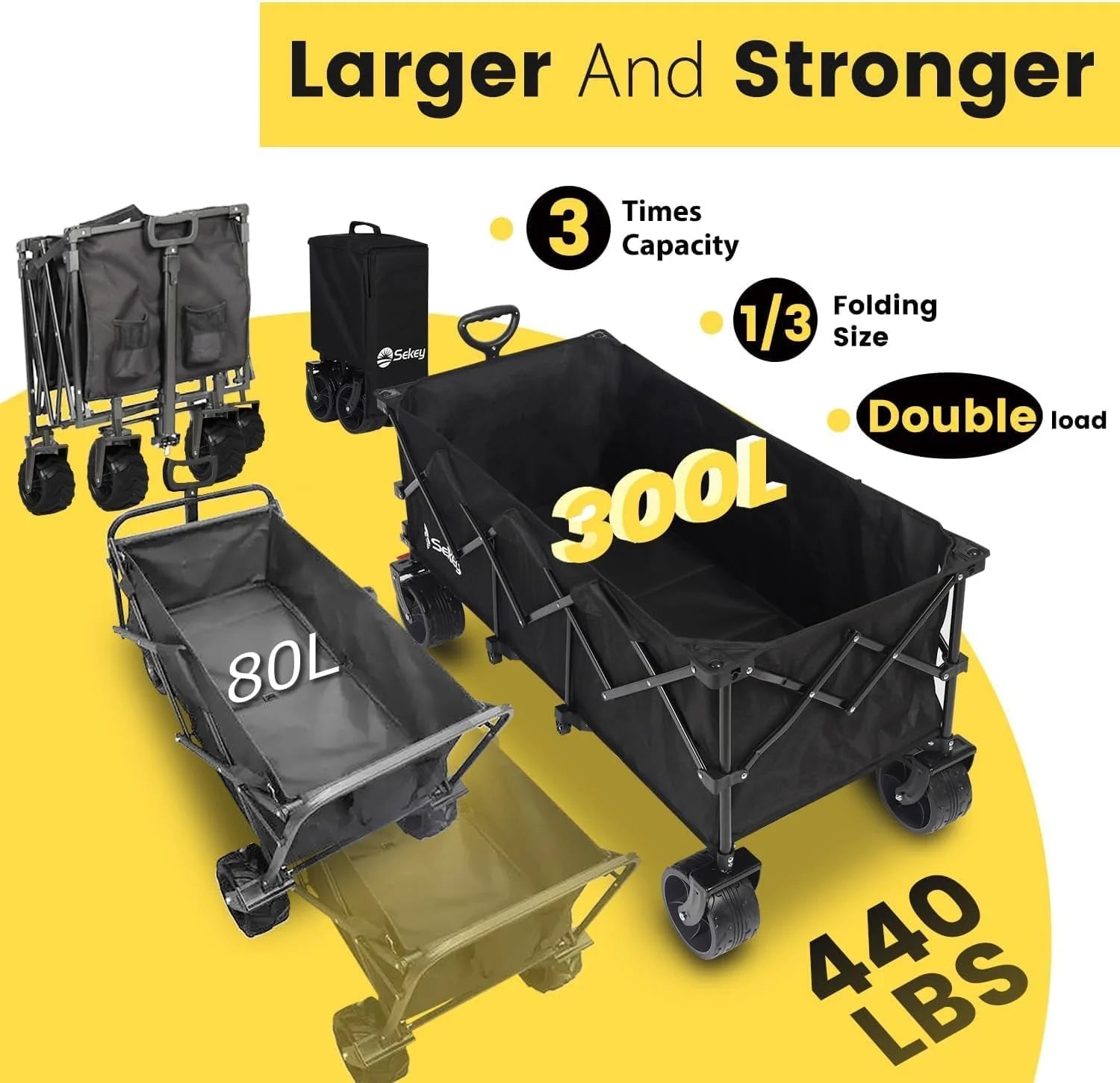 48''L Collapsible Foldable Extended Wagon💋