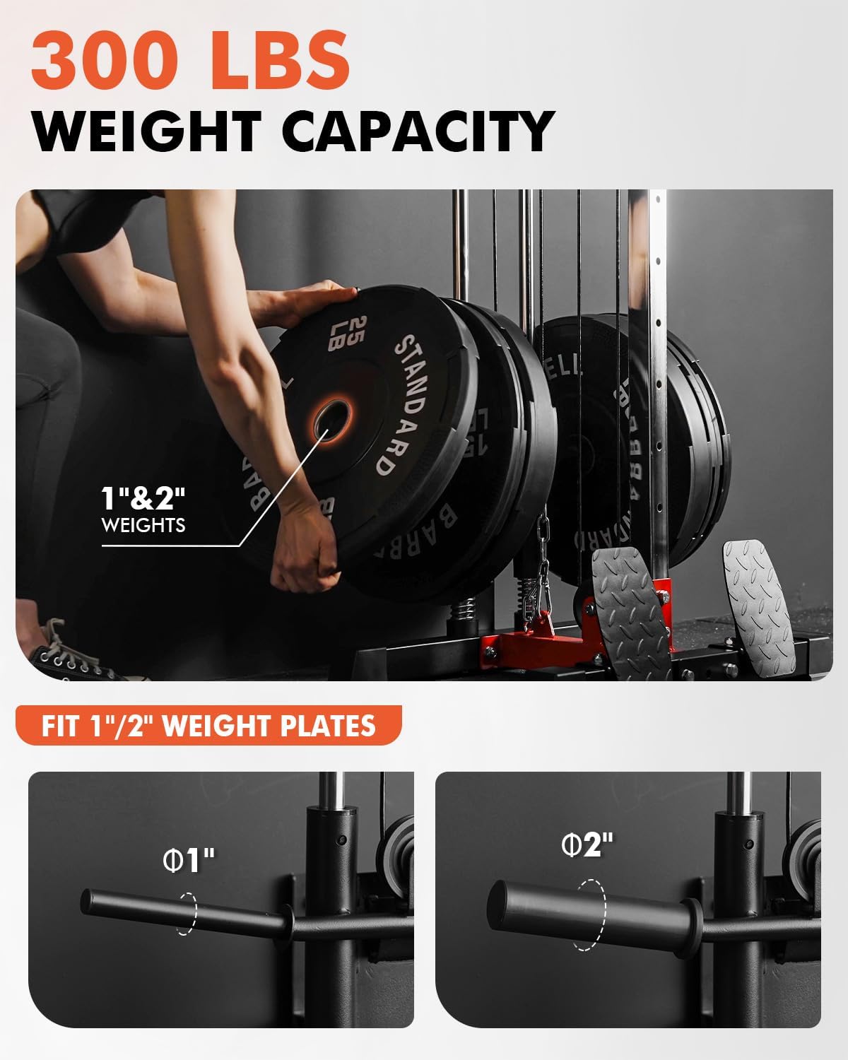 Wall Mount Cable Station, Cable Crossover Machine with Dual Pulley System and 18 Adjustable Positions for Home Gym Fitness Equipment🔥🔥