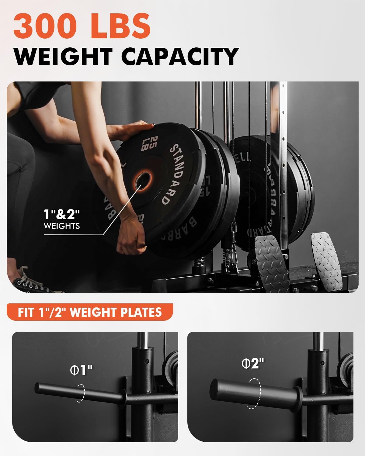 Wall Mount Cable Station, Cable Crossover Machine with Dual Pulley System and 18 Adjustable Positions for Home Gym Fitness Equipment🔥🔥
