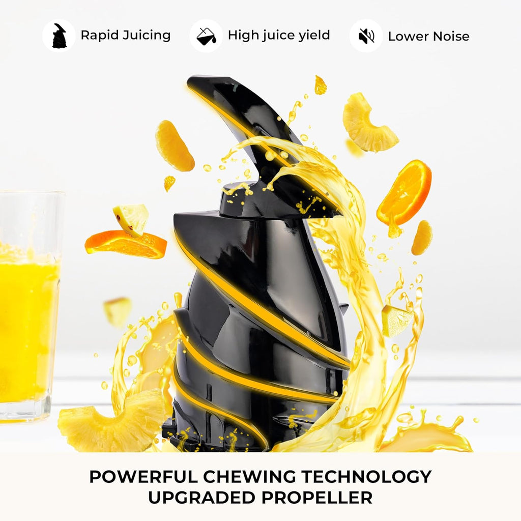 Cold Press Juicer, 300W, 5.3" Large Feed Chute, 1.5L Capacity, Automatic Feeding, High Yield, Easy to Clean, Ideal for Whole Fruits & Vegetables🔥