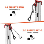 Wall Mount Cable Station, Cable Crossover Machine with Dual Pulley System and 18 Adjustable Positions for Home Gym Fitness Equipment🔥🔥
