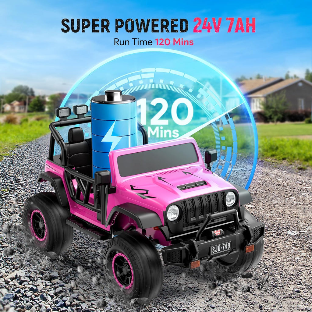 Ride on Truck Car 2 Seater Ride Kids Electric Car - 7Ah Large Battery Kids Electric Vehicles with Remote Control🔥