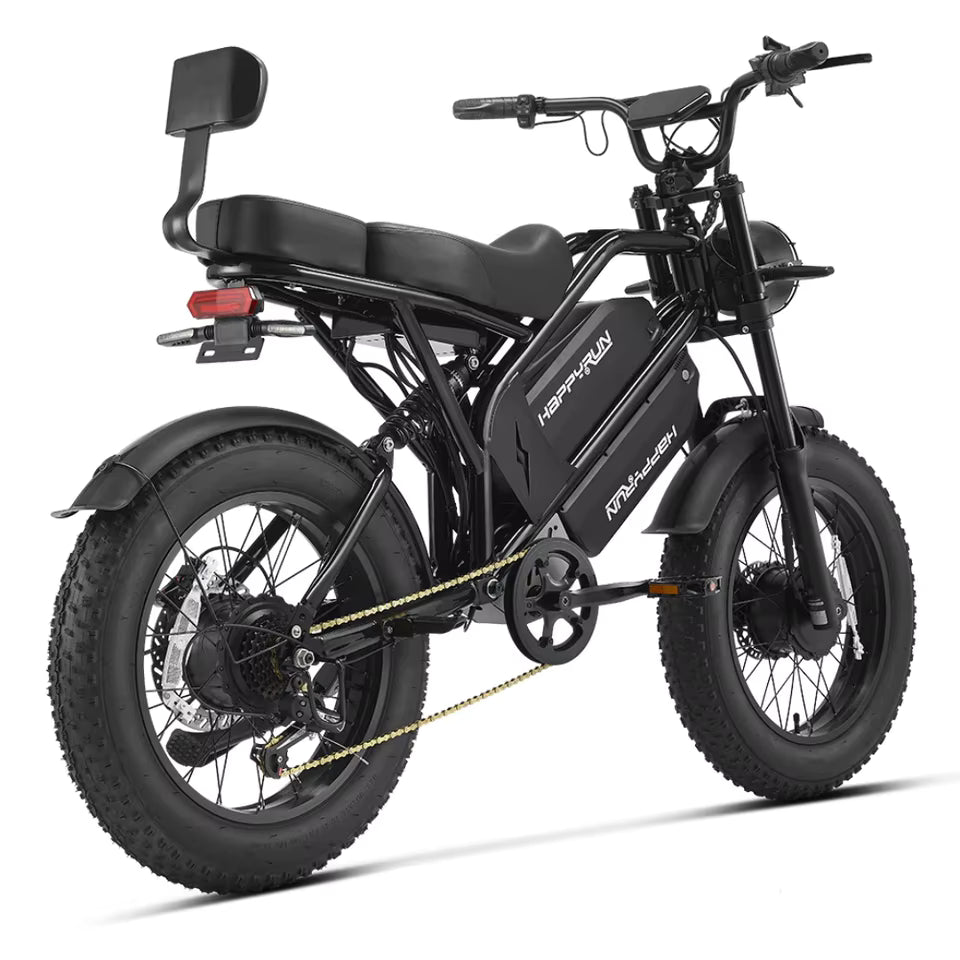 G70 Pro 20" Electric Cargo Bike 5000W Peak Dual Motor 48V 15Ah+18Ah Dual Batteries💋