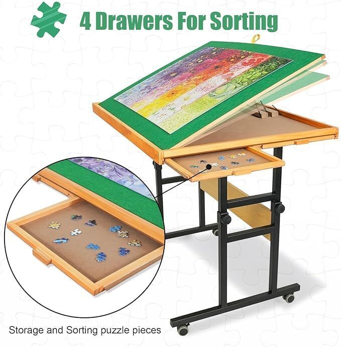 🏃‍LAST DAY FOR CLEARANCE💝  Jigsaw Puzzle Table with Legs🔥