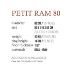 TX Petit Ram 80 Open Fire Argentine Wood and Charcoal Grill💋