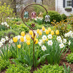 🌸 4-Color Metal Lily of the Valley Garden Stake | Rustic Floral Sculpture🏆