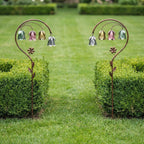 🌸 4-Color Metal Lily of the Valley Garden Stake | Rustic Floral Sculpture🏆