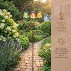 🌸 4-Color Metal Lily of the Valley Garden Stake | Rustic Floral Sculpture🏆