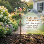 🌸 4-Color Metal Lily of the Valley Garden Stake | Rustic Floral Sculpture🏆