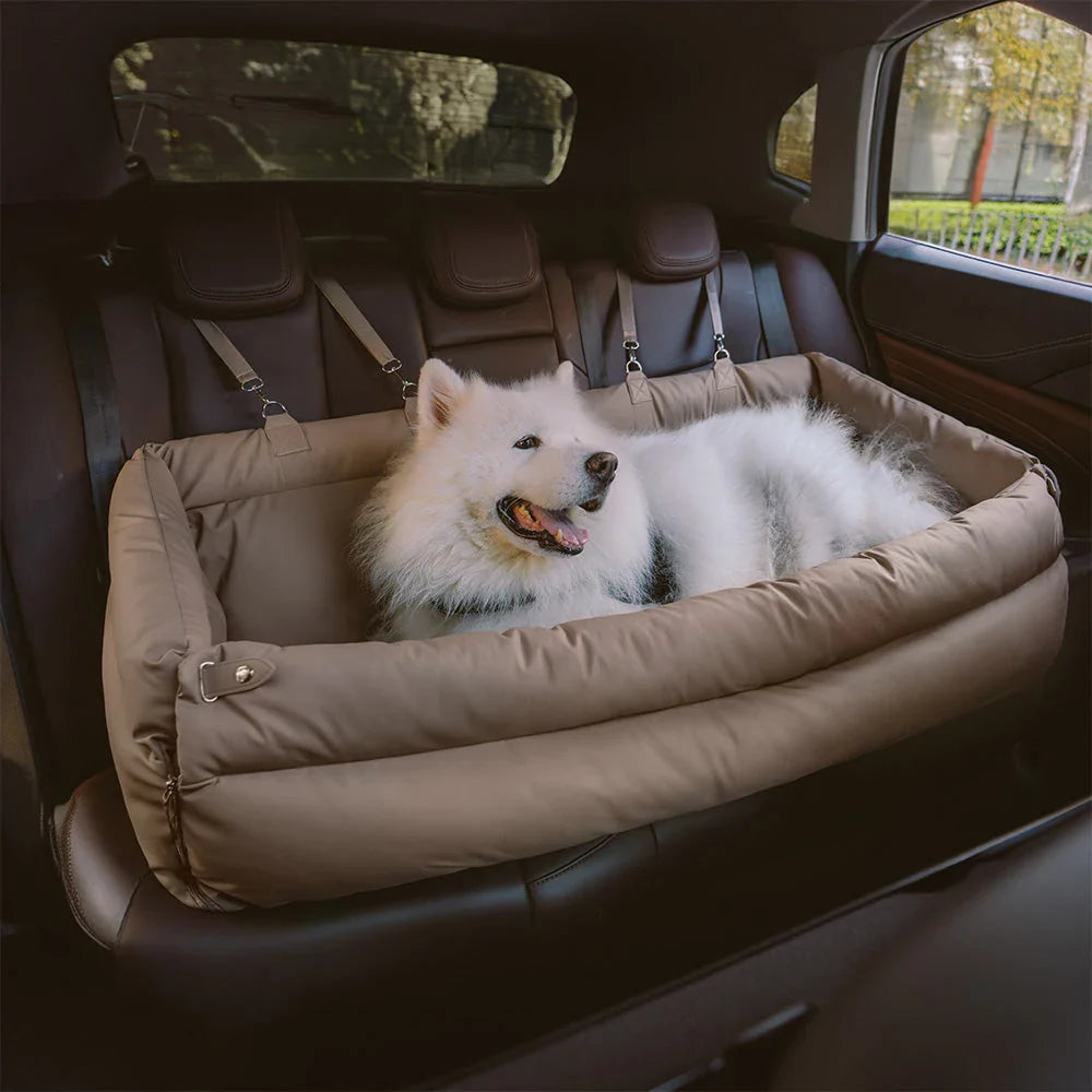 Urban Voyager Large Luxury Faux-Leather Pet Car Seat Booster Bed💋