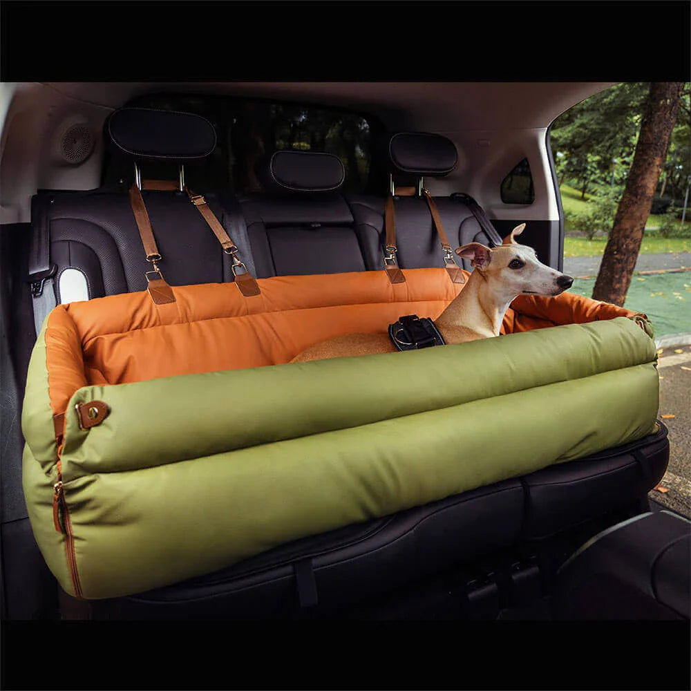 Urban Voyager Large Luxury Faux-Leather Pet Car Seat Booster Bed💋